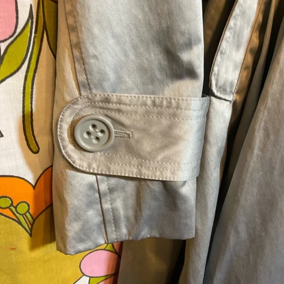 Bebe Metallic Silver Dressy Trench Coat - Picture 4 of 10